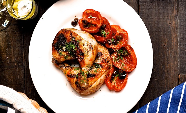 Grilled mustard and tarragon chicken at Cocotte, Singapore