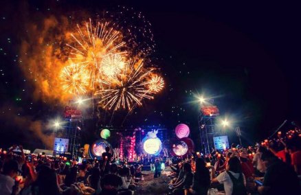 Fireworks at the festival 