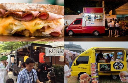 Clockwise from top left: Deli-Q, Daniel Thaiger, Full Moon, Kofuku