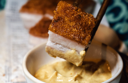 Crispy pork belly. Photo: Porpor Leelasestaporn / BK Magazine. 