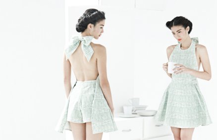 Ek Thongprasert soft mint delight skirt