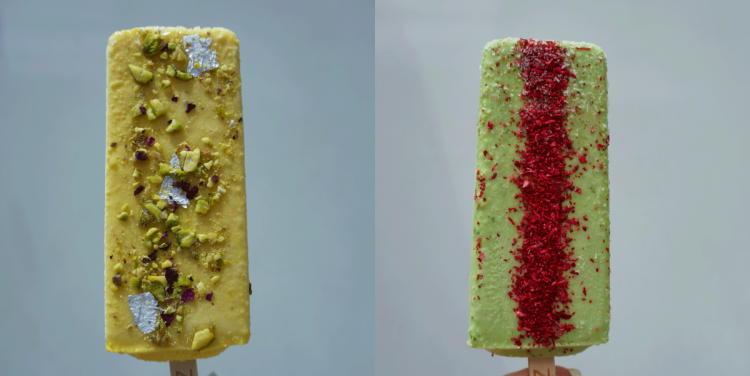 Image: saffron kulfi (left) and betel leaf kulfi (right) / BK Magazine.